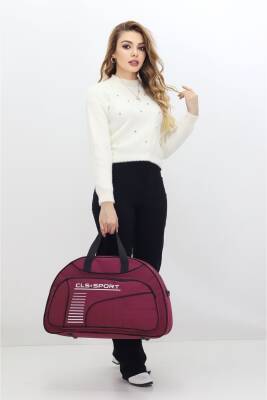 Bordo Spor ve Seyahat Çantası – Ayakkabı Bölmeli, Su Geçirmez, Omuz Askılı Antrenman Çantası - 1