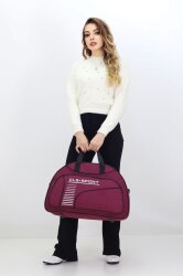 Bordo Spor ve Seyahat Çantası – Ayakkabı Bölmeli, Su Geçirmez, Omuz Askılı Antrenman Çantası - Probag (1)