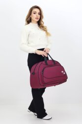 Bordo Spor ve Seyahat Çantası – Ayakkabı Bölmeli, Su Geçirmez, Omuz Askılı Antrenman Çantası - 3