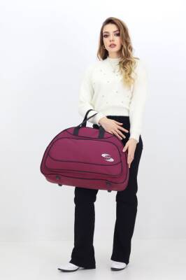 Bordo Spor ve Seyahat Çantası – Ayakkabı Bölmeli, Su Geçirmez, Omuz Askılı Antrenman Çantası - 4