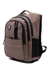 Çok Gözlü Ergonomik Sırt Çantası Su İtici Unisex Okul, Günlük ve Seyahat Çantası Kahverengi - Probag