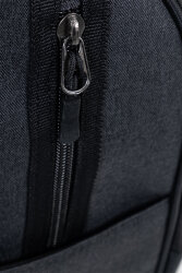 Çok Gözlü Ergonomik Sırt Çantası Su İtici Unisex Okul, Günlük ve Seyahat Çantası Siyah - 7