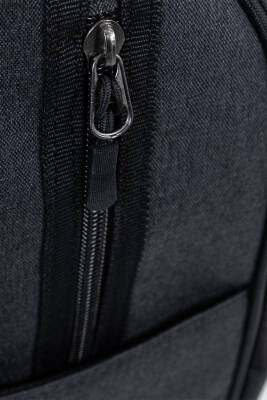 Çok Gözlü Ergonomik Sırt Çantası Su İtici Unisex Okul, Günlük ve Seyahat Çantası Siyah - 7