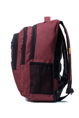 Çok Gözlü Ergonomik Sırt Çantası Su İtici Unisex Okul, Günlük ve Seyahat Çantası Kırmızı - 3