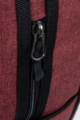 Çok Gözlü Ergonomik Sırt Çantası Su İtici Unisex Okul, Günlük ve Seyahat Çantası Kırmızı - 7