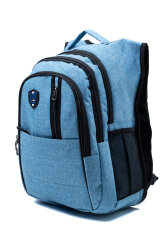 Çok Gözlü Ergonomik Sırt Çantası Su İtici Unisex Okul, Günlük ve Seyahat Çantası Mavi - Probag