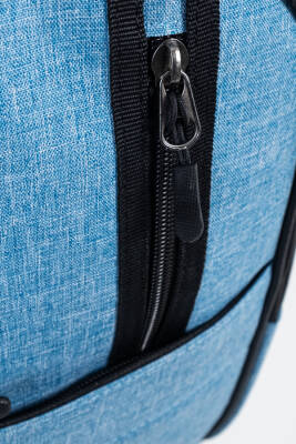 Çok Gözlü Ergonomik Sırt Çantası Su İtici Unisex Okul, Günlük ve Seyahat Çantası Mavi - 7