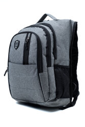 Çok Gözlü Ergonomik Sırt Çantası Su İtici Unisex Okul, Günlük ve Seyahat Çantası Gri - Probag