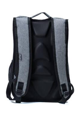 Çok Gözlü Ergonomik Sırt Çantası Su İtici Unisex Okul, Günlük ve Seyahat Çantası Gri - 2