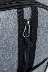 Çok Gözlü Ergonomik Sırt Çantası Su İtici Unisex Okul, Günlük ve Seyahat Çantası Gri - 7