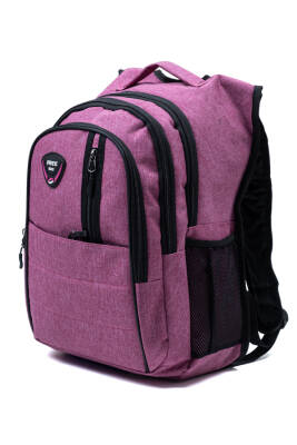 Çok Gözlü Ergonomik Sırt Çantası Su İtici Unisex Okul, Günlük ve Seyahat Çantası Pembe - 1