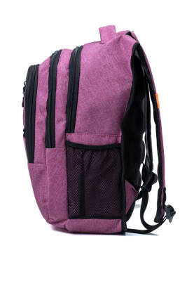 Çok Gözlü Ergonomik Sırt Çantası Su İtici Unisex Okul, Günlük ve Seyahat Çantası Pembe - 2