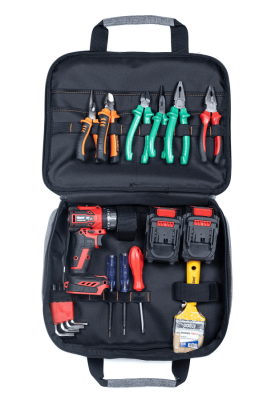 Probag Elektronik El Takım Çantası M - Orta Boy, 19 Bölmeli, Dayanıklı Metal Fermuarlı - 2