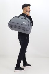 Gri Spor ve Seyahat Çantası – Ayakkabı Bölmeli, Su Geçirmez, Omuz Askılı Antrenman Çantası - 4