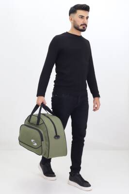 Haki Spor ve Seyahat Çantası – Ayakkabı Bölmeli, Su Geçirmez, Omuz Askılı Antrenman Çantası - 3