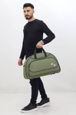 Haki Spor ve Seyahat Çantası – Ayakkabı Bölmeli, Su Geçirmez, Omuz Askılı Antrenman Çantası - 4