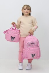 Kuromi 3'lü Çanta Seti Sırt Çantası Beslenme Çantası Kalemlik İlkokul Çantası Peluş Oyuncak Hediyeli - 1