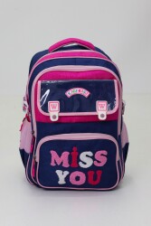 Miss You 3'lü Okul Çanta Seti Sırt Çantası Beslenme Çantası Kalemlik İlkokul Peluş Oyuncak - 5