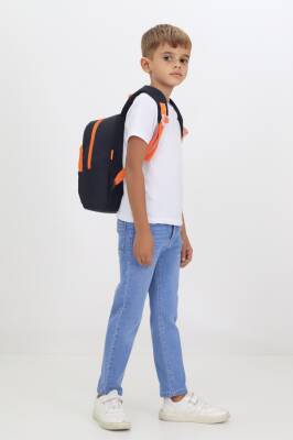 Kaplan Figürlü Siyah Anaokulu Kreş Çantası 4 Bölmeli Erkek Çocuk Sırt Çantası - 2