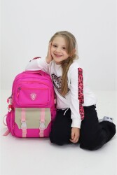 Kız Çocuk Pembe Okul Çantası Anaokulu İlkokul Sırt Çantası Genç Kız Günlük Çanta ( Oyuncak Hediyeli) - Probag