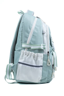 Yeşil Okul Çantası 4 Bölmeli Ortopedik Sırt Destekli Su Geçirmez İlkokul Ortaokul Sırt Çantası - 3