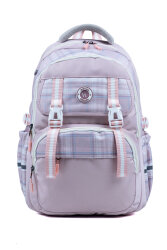 Toz Pembe Okul Çantası 4 Bölmeli Ortopedik Sırt Destekli Su Geçirmez İlkokul Ortaokul Sırt Çantası - Probag (1)