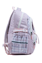 Toz Pembe Okul Çantası 4 Bölmeli Ortopedik Sırt Destekli Su Geçirmez İlkokul Ortaokul Sırt Çantası - 3