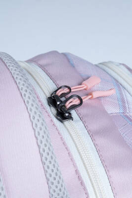 Toz Pembe Okul Çantası 4 Bölmeli Ortopedik Sırt Destekli Su Geçirmez İlkokul Ortaokul Sırt Çantası - 5