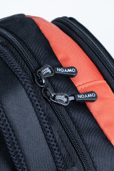 Siyah Turuncu Okul Çantası 4 Bölmeli Ortopedik Sırt Destekli Su Geçirmez İlkokul Ortaokul Sırt Çanta - 5