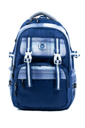 Mavi Okul Çantası 4 Bölmeli Ortopedik Sırt Destekli Su Geçirmez İlkokul Ortaokul Sırt Çantası - Probag (1)