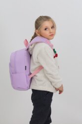 Mor Köpek Figürlü Anaokulu Çantası İlkokul Öncesi Kreş Sırt Çantası - 3