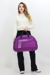Mor Spor ve Seyahat Çantası – Ayakkabı Bölmeli, Su Geçirmez, Omuz Askılı Antrenman Çantası - 3