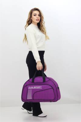 Mor Spor ve Seyahat Çantası – Ayakkabı Bölmeli, Su Geçirmez, Omuz Askılı Antrenman Çantası - 1