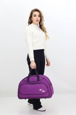 Mor Spor ve Seyahat Çantası – Ayakkabı Bölmeli, Su Geçirmez, Omuz Askılı Antrenman Çantası - 2