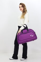 Mor Spor ve Seyahat Çantası – Ayakkabı Bölmeli, Su Geçirmez, Omuz Askılı Antrenman Çantası - 3