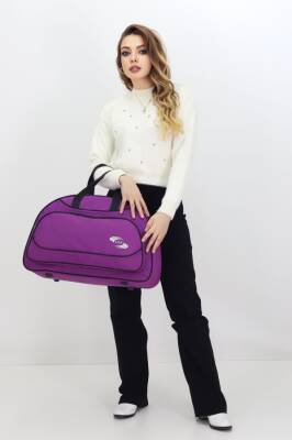Mor Spor ve Seyahat Çantası – Ayakkabı Bölmeli, Su Geçirmez, Omuz Askılı Antrenman Çantası - 4