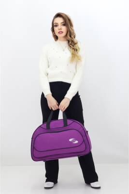 Mor Spor ve Seyahat Çantası – Ayakkabı Bölmeli, Su Geçirmez, Omuz Askılı Antrenman Çantası - 1