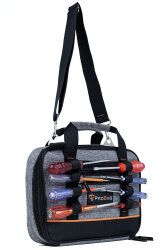 Profesyonel Takım Çantası | Omuz Askılı ve El Taşımalı Alet Çantası Organizer – Gri - 4