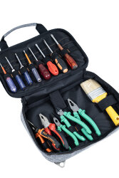 Profesyonel Takım Çantası | Omuz Askılı ve El Taşımalı Alet Çantası Organizer – Gri - 8