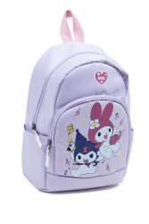 Açık Mor My Melody & Kuromi Figürlü Kız Çocuk Anaokulu Sırt Çantası – Müzik Temalı Kreş Çantası - Probag (1)