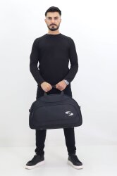 Siyah Spor ve Seyahat Çantası – Ayakkabı Bölmeli, Su Geçirmez, Omuz Askılı Antrenman Çantası - Probag (1)