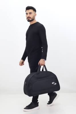 Siyah Spor ve Seyahat Çantası – Ayakkabı Bölmeli, Su Geçirmez, Omuz Askılı Antrenman Çantası - 4