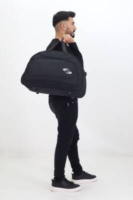 Siyah Spor ve Seyahat Çantası – Ayakkabı Bölmeli, Su Geçirmez, Omuz Askılı Antrenman Çantası - 5