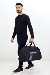 Siyah Spor ve Seyahat Çantası – Ayakkabı Bölmeli, Su Geçirmez, Omuz Askılı Antrenman Çantası - 3