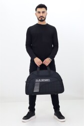 Siyah Spor ve Seyahat Çantası – Ayakkabı Bölmeli, Su Geçirmez, Omuz Askılı Antrenman Çantası - 