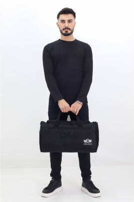 Siyah Spor ve Seyahat Çantası – Ayakkabı Bölmeli, Su Geçirmez, Omuz Askılı Antrenman Çantası - 1