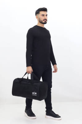 Siyah Spor ve Seyahat Çantası – Ayakkabı Bölmeli, Su Geçirmez, Omuz Askılı Antrenman Çantası - 4