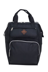 Termal Bölmeli Siyah Anne Bebek Sırt Çantası Geniş Hacimli Bebek Bakım Çantası Bebek Arabası Uyumlu - Probag (1)